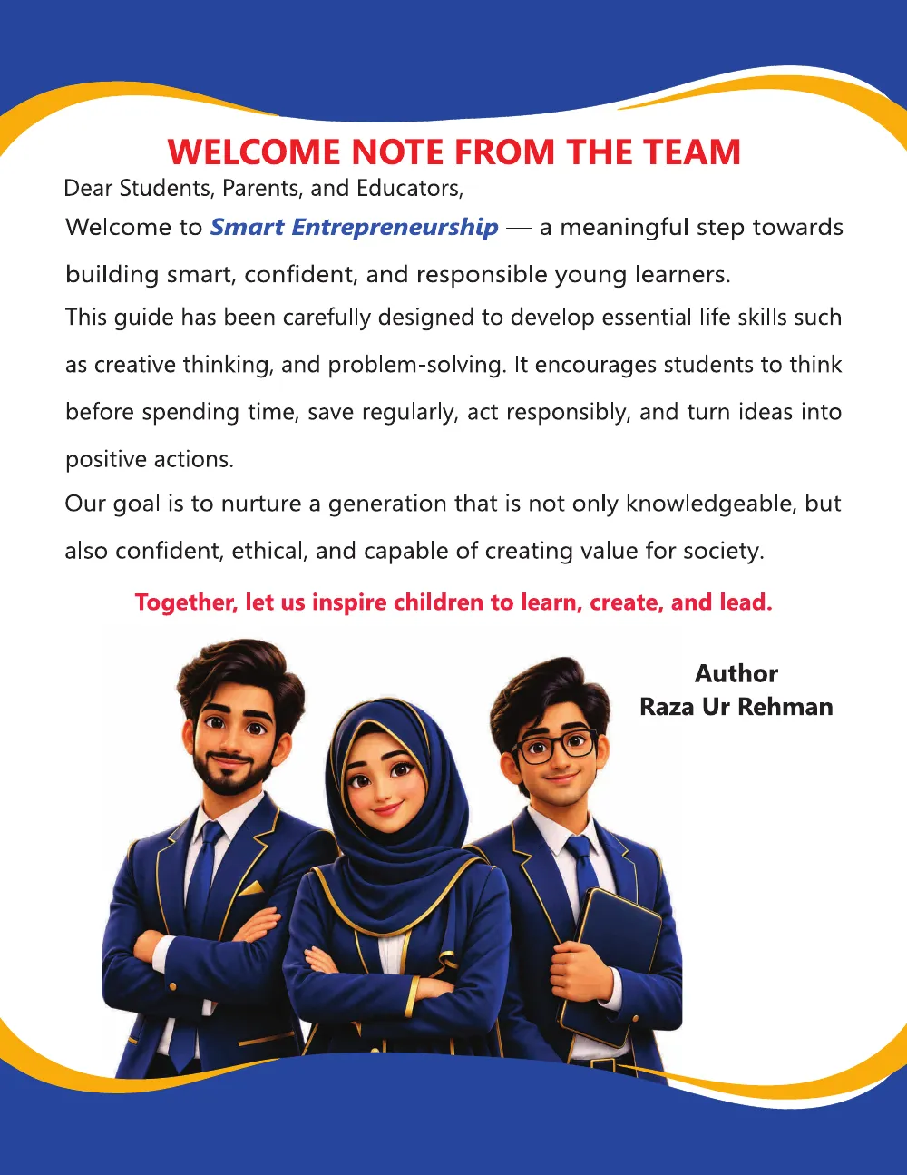Smart Entrepreneurs · Welcome note from the team